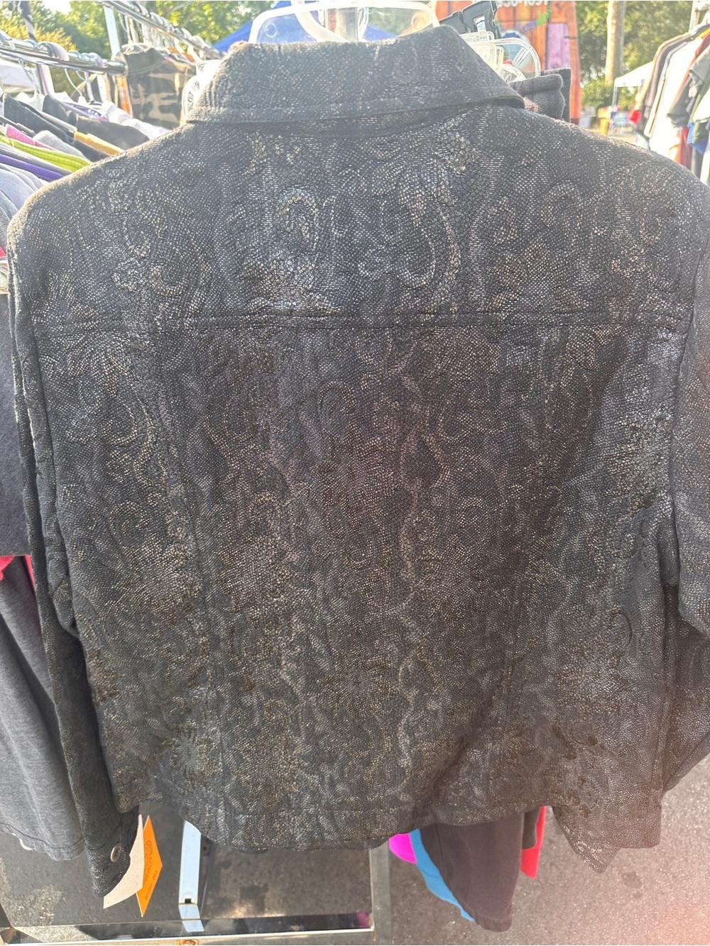 Ruby Rd. Black Embossed Jacket with Orange Label - Picture 7 of 7